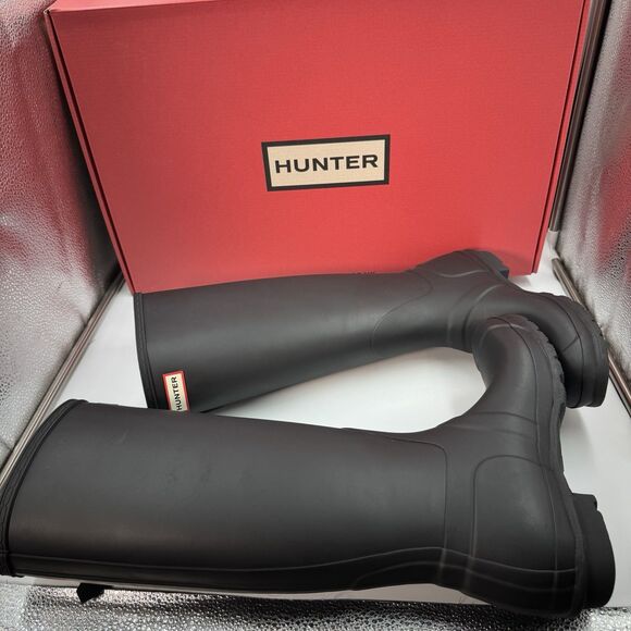Hunter Original Tour Tall Boot, Black Winter, Rain Boot, Women’s Size 10 New - Picture 5 of 14